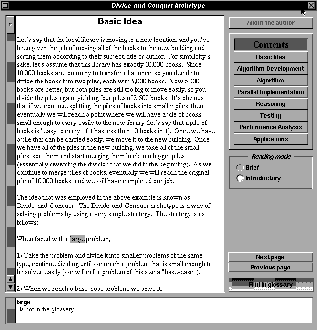 The book interface in CraftMan